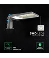 V-Tac 50W justerbar LED gatelykt - 120lm/W, Cree-brikke, 6500K, 6 års garanti