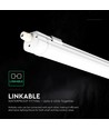 150cm 48W vanntett komplett LED-armatur - 120lm/W, CCT