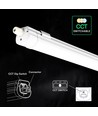 150cm 48W vanntett komplett LED-armatur - 120lm/W, CCT