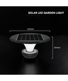 V-Tac 20W Lotus LED solcelle hageklampe - LiFePO4-batteri, 6000mAh, 3-i-1