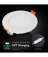 V-Tac 6W rundt LED innfellingspanel - Cree chip, CCT 3-i-1, 6 års garanti