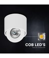 V-Tac 12W LED påbyggingsspot CCT - IP44, hvit, Cree chip