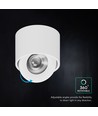 V-Tac 12W LED påbyggingsspot CCT - IP44, hvit, Cree chip