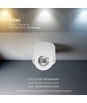 V-Tac 18W LED påbygningsspot - IP44, Cree-brikke, 3-i-1 CCT, hvit