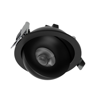 V-Tac 12W CCT LED downlight - IP44, svart, Cree-brikke