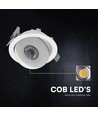 V-Tac 18W COB LED downlight - IP44, CCT, Cree-brikke, hvit, 6 års garanti