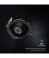 V-Tac 18W LED downlight - IP44, CCT, Cree-brikke, svart