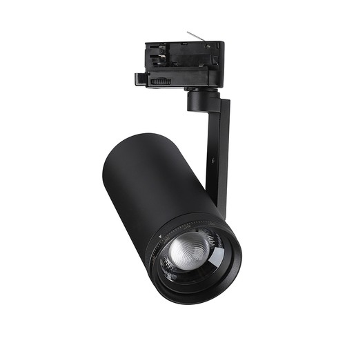 V-Tac 30W 3-faset zoombar skinnespott - CCT, 25°-50°, svart