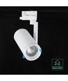 V-Tac 30W 3-faset CCT skinnespott - Zoombar 25°-50°, hvit