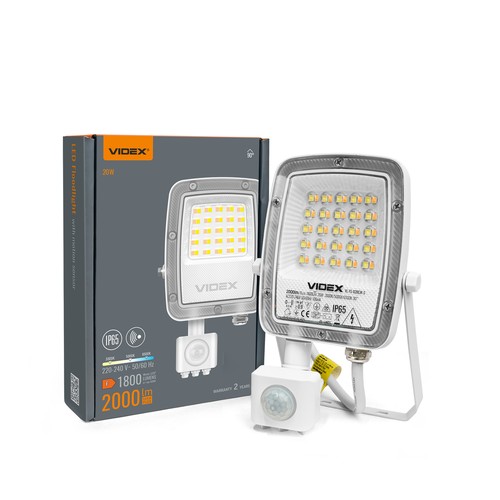 20W LED flomlys med sensor - PIR, CCT