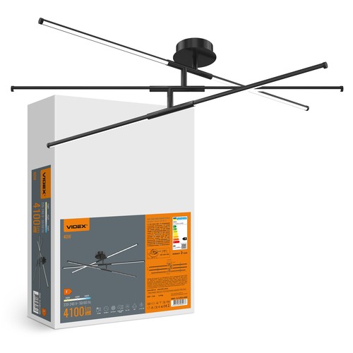 40W LED taklampe - Svart, CCT