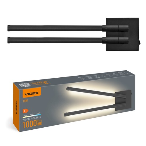 10W LED vegg-/taklampe - Svart, CCT, 3 lysfarger