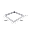 Høy ramme til 60x60 LED-panel - Rask montering, uten synlige skruer, hvit kant, 65mm høy