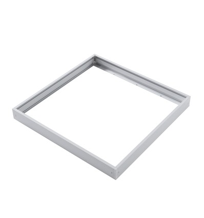 Ramme til 60x60 LED-panel - Hurtigmontering, plasthjørner, hvit kant, 62mm høy