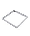 Ramme til 60x60 LED-panel - Hurtigmontering, plasthjørner, hvit kant, 62mm høy