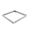 Ramme til 60x60 LED-panel - Hurtigmontering, plasthjørner, hvit kant, 62mm høy