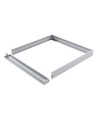 Ramme til 60x60 LED-panel - Hurtigmontering, plasthjørner, hvit kant, 62mm høy