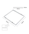 Innfellingsramme for 60x60 LED-panel - Passer til Troldtekt uten tilpasning, hvit kant