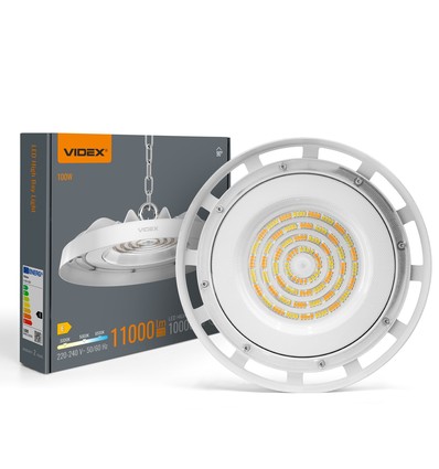 100W LED high bay - CCT, hvit