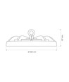 100W LED high bay - CCT, hvit