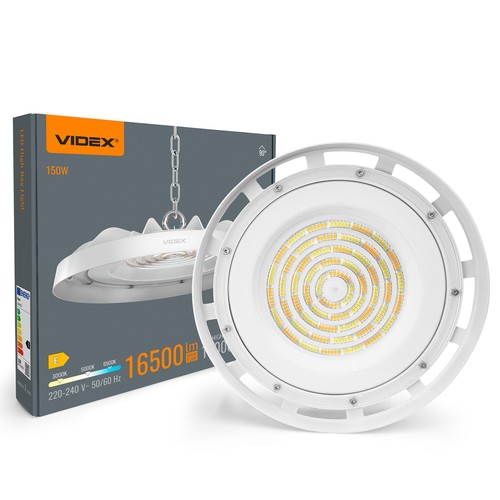 150W LED High Bay - CCT, hvit