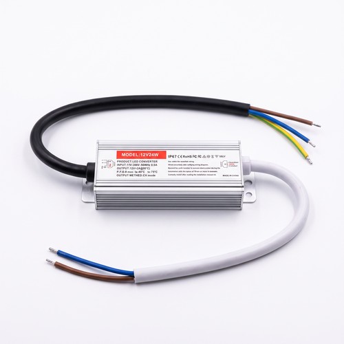 20W / 12V DC strømforsyning - 1.6A, IP67 vanntett