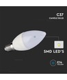 E14 4,5W LED kronpære - C37, Samsung LED-brikke