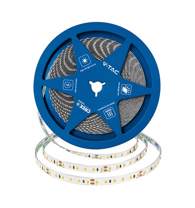 V-Tac 5m 12W/m LED-strip - IP20, 4000K, Cree-brikke, 6 års garanti