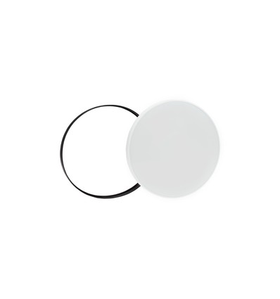 24W LED taklampe - Ø32cm, høyde: 5,2cm, hvit kant, inkl. sort ring
