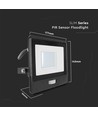 30W LED-lyskaster med sensor - Samsung LED-chip
