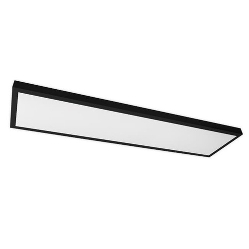120x30 LED panel - 60W, 4800lm, innebygd i sort ramme