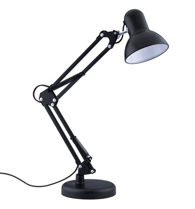 Arkitektlampe Sort bordlampe - 1,1 meter ledning, E27, uten lyskilde