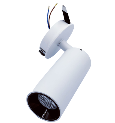 12W Ø5,2cm Innfelt spot dimbar RA90 - Hull: Ø5,5 cm, Mål: Ø5,2 cm, Hvit
