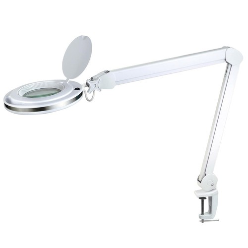 Halo Design lupelampe - MAGNI bordmodell, innebygd LED, stor, hvit