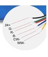 5m 21W/m RGB+CCT COB-LED strip RA90 - 24V DC, IP20, COB LED