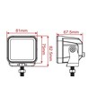 40W LED, 10-30V - IP67 vanntett, arbeidslys, bil, lastebil, traktor, tilhenger, 8° fokusert lys