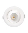 7W Ø10cm Lavprofil innfellingsspot dimbar RA93 - Hull: Ø8,3 cm, Mål: Ø10 cm, CCT
