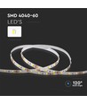 5m 8W/m LED-strip - 12V DC, 60 LED pr. meter
