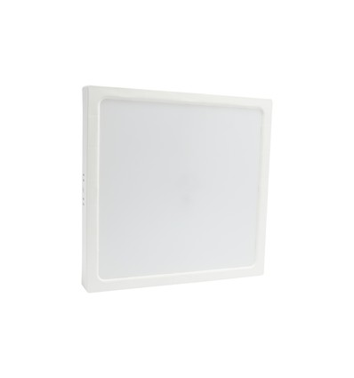 24W LED taklampe - 29 x 29cm, høyde: 3,8cm, hvit kant