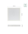 24W LED taklampe - 29 x 29cm, høyde: 3,8cm, hvit kant
