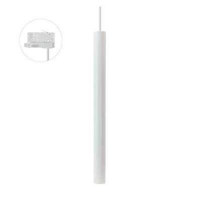 3-faset GU11 CHLOE Slim Nedhengt - 250V, Hvit, Uten lyskilde, IP20, 40x500+1m wire
