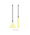 3-faset GU11/MR11 CHLOE SLIM nedhengt - Uten lyskilde, 250V, IP20, 40x50cm+1m wire, Sort