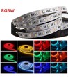 RGB+WW sett: 5m LED stripe, 60 LED, 10,8w, kontrollere og transformator