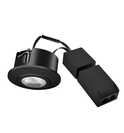 Outlet: DIOSPOT 40, svart rund 6W, 450lm, 38°