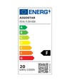 20W komplett LED -armatur - 2000lumen, 60 cm, 230V, Aigostar