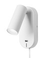 EGO LED Vegglampe med USB og Touch dimmer, 4,5W, Nielsen Light - hvit