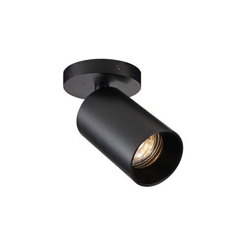 Antidark SpotOn Circle1 tak-/vegglampe, GU10 - sokkel, sort