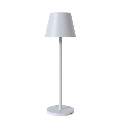 Oppladbar bordlampe, utendørs, 2700K, RA97, dimbar, hvit - Calida Mini