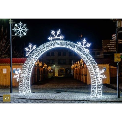 Port med Snefnug i 3D - 5 meter bred