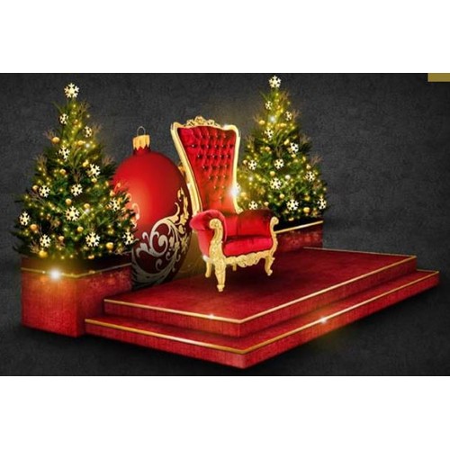 Dekorations Scene til Julemanden i 3D